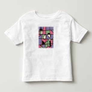 Camiseta Infantil Impressão de Blocos de Vintagem de Carolers Feria