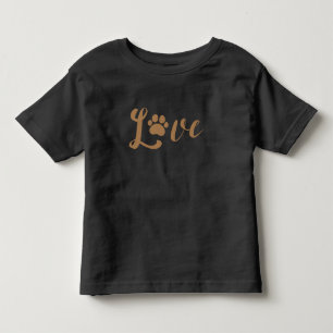 Camiseta Infantil Impressão de Pata de Amor - Presente de Pet Lover