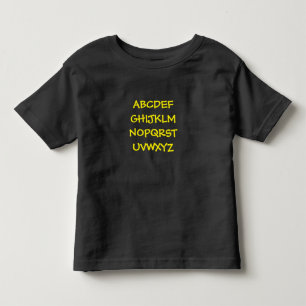 Camiseta Infantil Impressão do alfabeto da criança