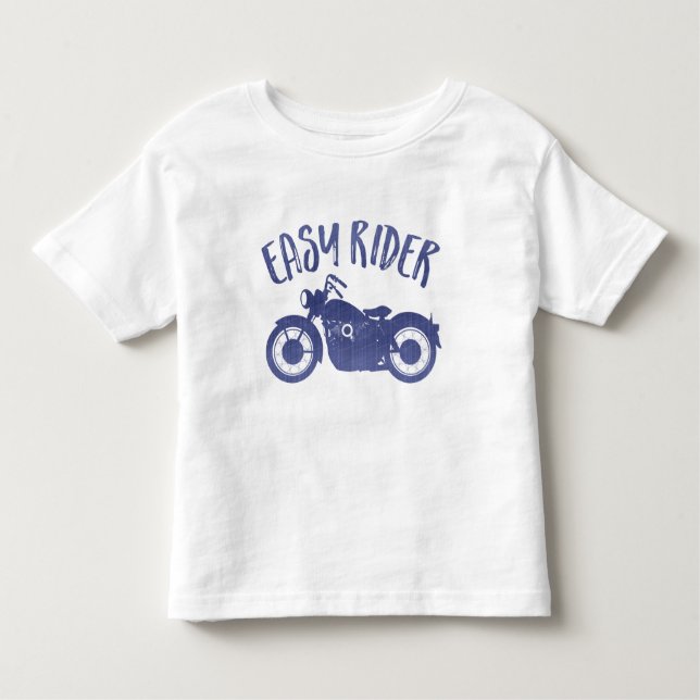 Camiseta Infantil Impressão T-Shirt Easy Rider Denim (Frente)