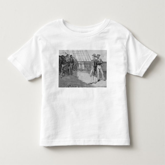 Camiseta Infantil Impressment de marinheiros americanos (Frente)