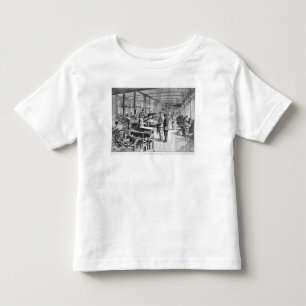 Camiseta Infantil Imprimindo as cédulas