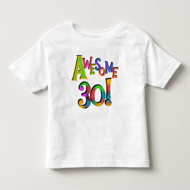 Camiseta Infantil Incrível 30 t-shirts e presentes (Frente)