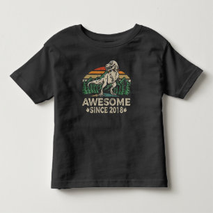 Camiseta Infantil Incrível Desde 2018 Dinossauro 6 Anos 6º Aniversár
