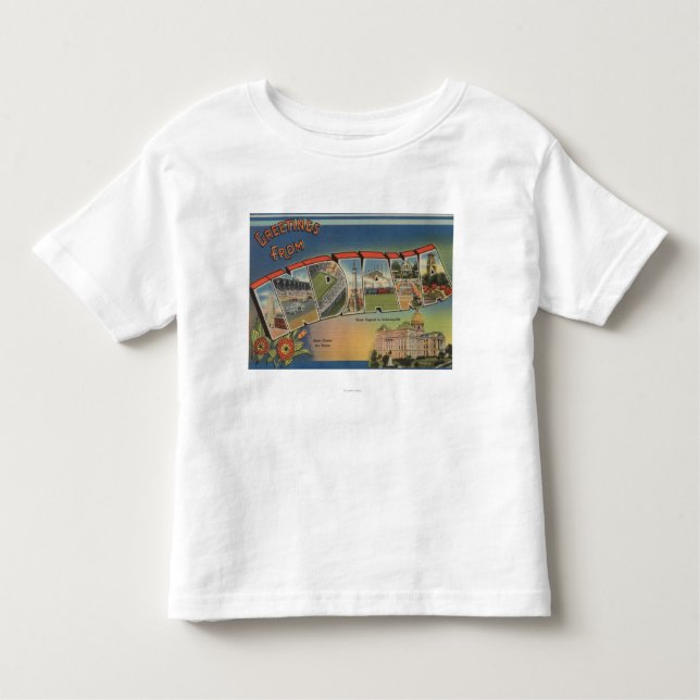 Camiseta Infantil Indiana (capital de estado/flor) (Frente)