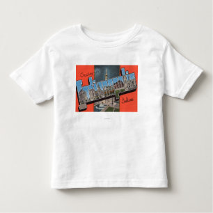 Camiseta Infantil Indianapolis, Indiana (plaza da cidade)