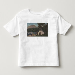 Camiseta Infantil Indianos noroestes - a terra dos azul-céu