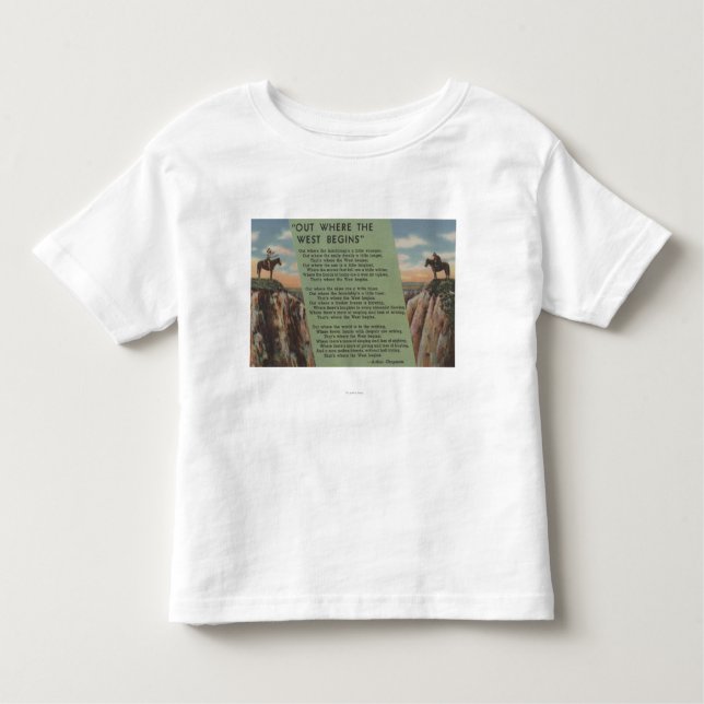 Camiseta Infantil Indianos noroestes "para fora onde o oeste começa (Frente)