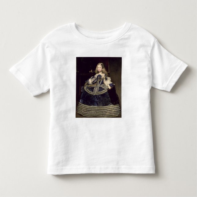 Camiseta Infantil Infanta Margarita em Azul, 1659 (Frente)