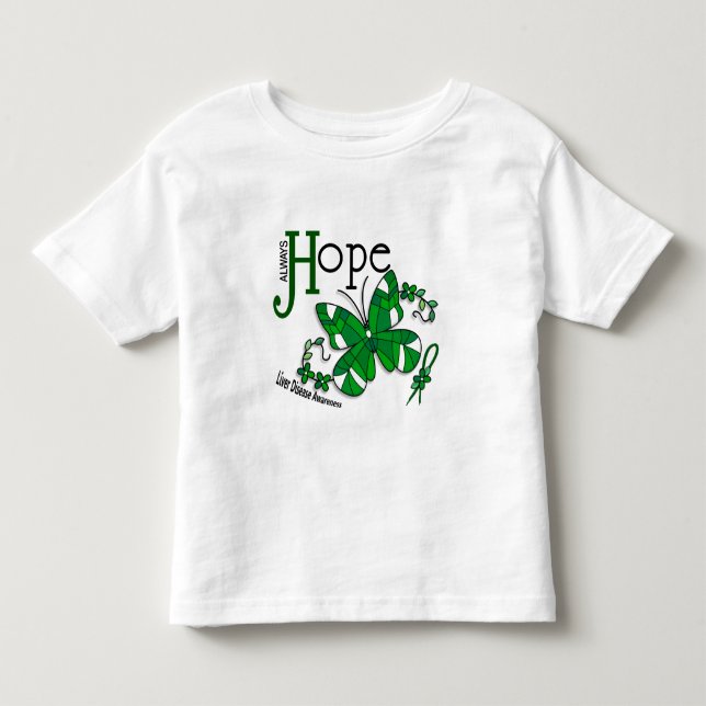 Camiseta Infantil Infecção hepática da borboleta do vitral (Frente)