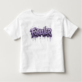 Camiseta Infantil Infinidade de Lavanda de grafite "FOREVER"