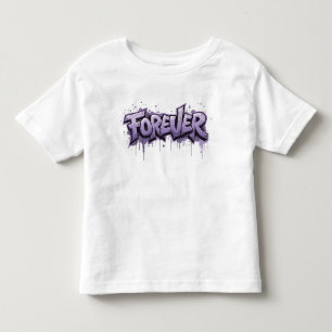 Camiseta Infantil Infinidade de Lavanda de grafite "FOREVER"