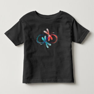 Camiseta Infantil Infinito com libélulas brilhantes