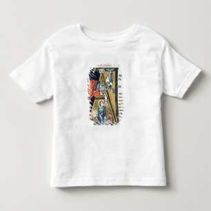 Camiseta Infantil Inicial "A" de Historiated que descreve Daniel