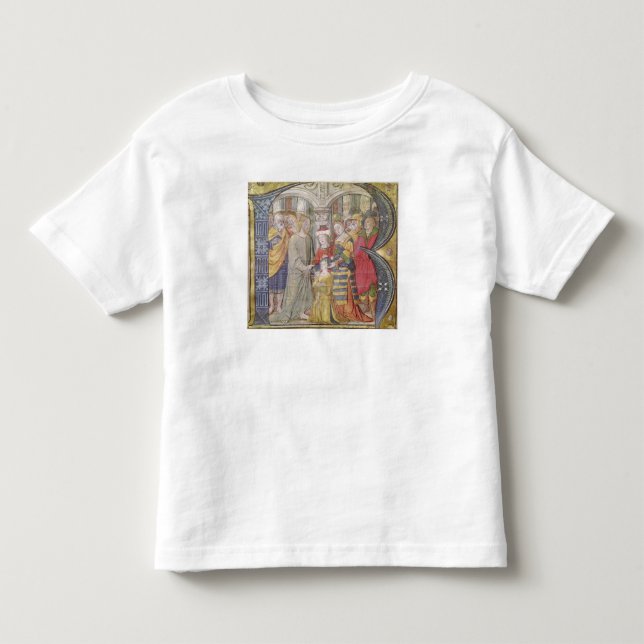 Camiseta Infantil Inicial 'B de Historiated (Frente)
