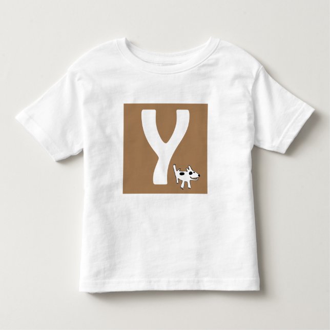 Camiseta Infantil Inicial com cão em treinamento engraçado (Frente)