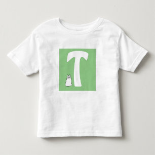 Camiseta Infantil Inicial com ver o gato engraçado