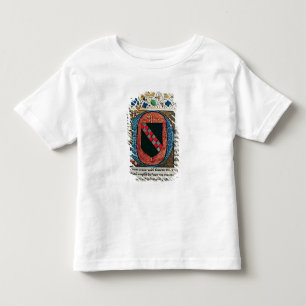 Camiseta Infantil Inicial "D" de Historiated que descreve a brasão