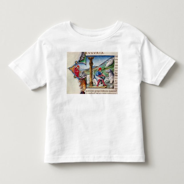 Camiseta Infantil Inicial 'L de Historiated (Frente)