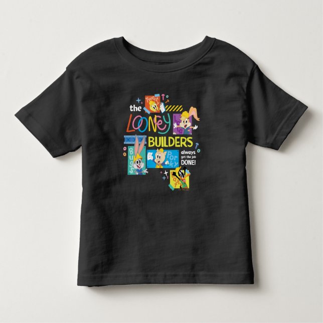 Camiseta Infantil INSETOS BUNNY BUILDERS™| A Colagem Looney Builders (Frente)