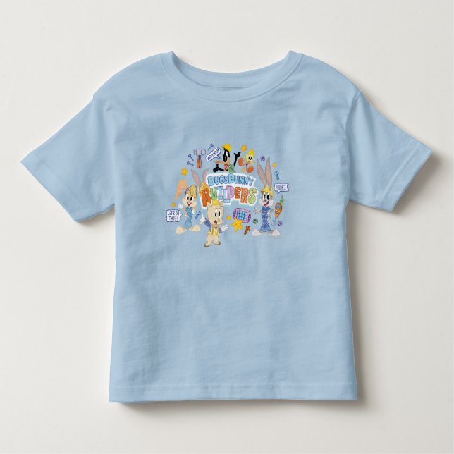 Camiseta Infantil INSETOS BUNNY BUILDERS™| Arte do esboço de grupo (Frente)