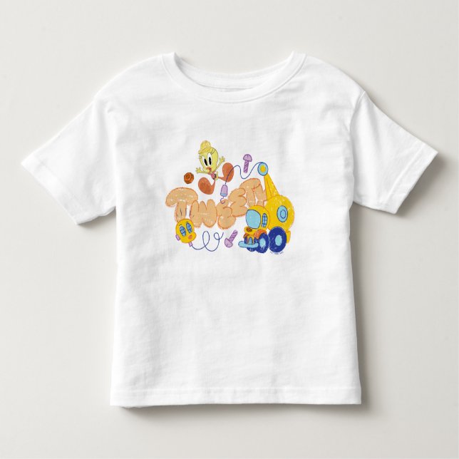 Camiseta Infantil INSETOS BUNNY BUILDERS™| Arte em esboço TWEETY™ (Frente)