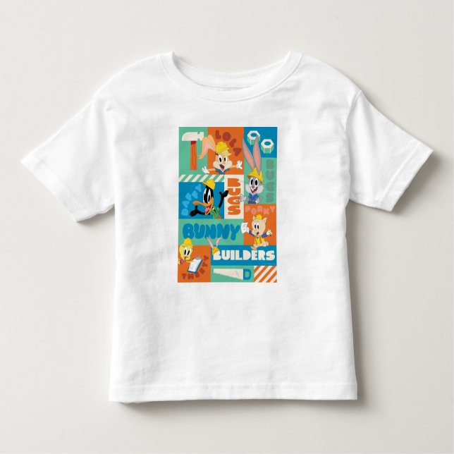 Camiseta Infantil INSETOS BUNNY BUILDERS™| Padrão de Grade de Caract (Frente)