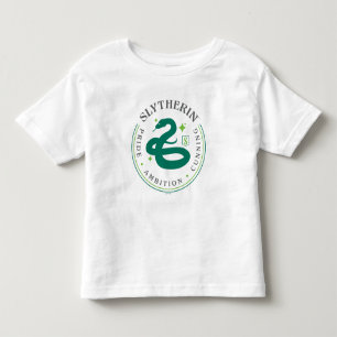 Camiseta Infantil Insígnia de Orgulho da Casa da Cobra Verde SLYTHER