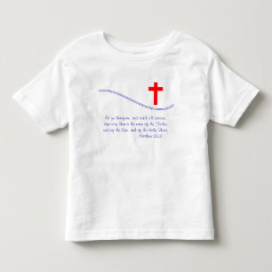 Camiseta Infantil Inspirado na Bandeira Cristã