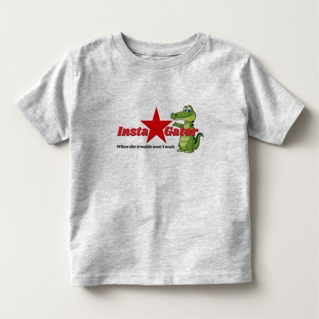 Camiseta Infantil Insta-Gator - Quando o problema não vai esperar (Frente)