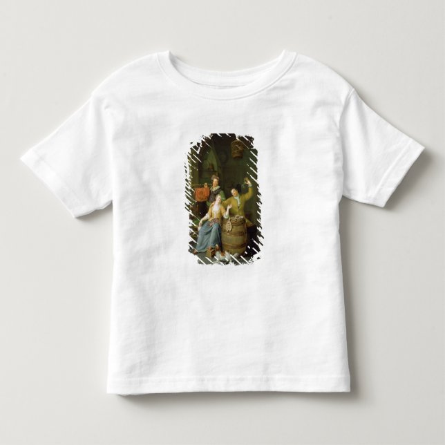 Camiseta Infantil Interior com um casal que comemora (Frente)