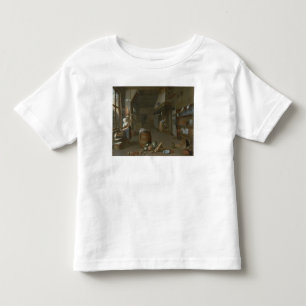Camiseta Infantil Interior da cozinha com as duas empregadas