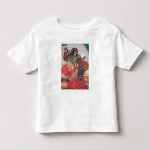 Camiseta Infantil Interior de uma pensão, detalhe de luta dos
