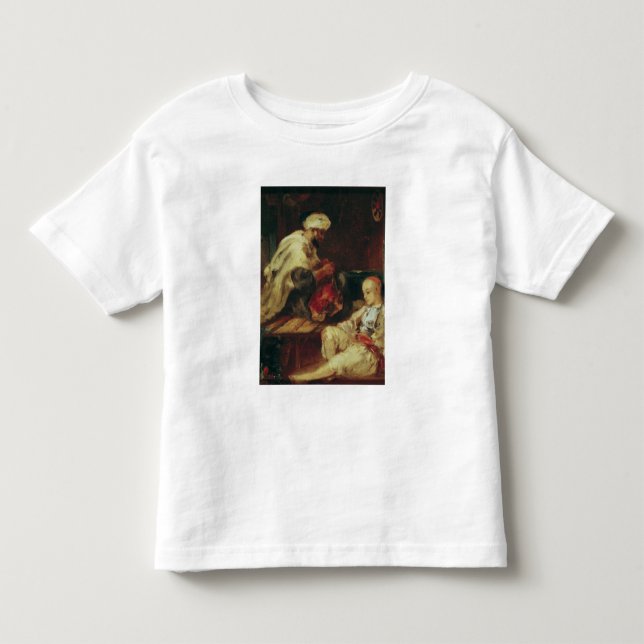 Camiseta Infantil Interior do Workshop de um Personagem Árabe (Frente)