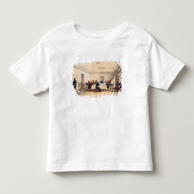Camiseta Infantil Interior dos quartos principais do senhor Raglan, (Frente)