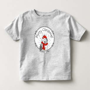 Camiseta Infantil Inverno (Vermelho) Antiga Cinza Inglesa Sheepdog 1