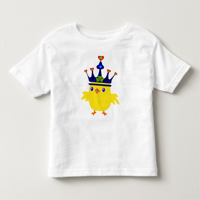 Camiseta Infantil ♫ ♥ Irlandês King Chicken Toddlers Jersey T-Shirt  (Frente)