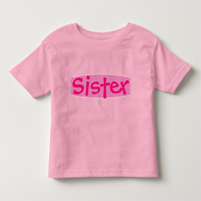 Camiseta Infantil Irmã Em Pinks (Frente)