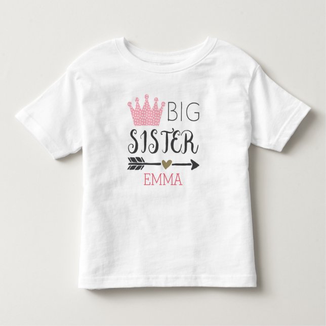 Camiseta Infantil Irmã Grande Personalizada (Frente)