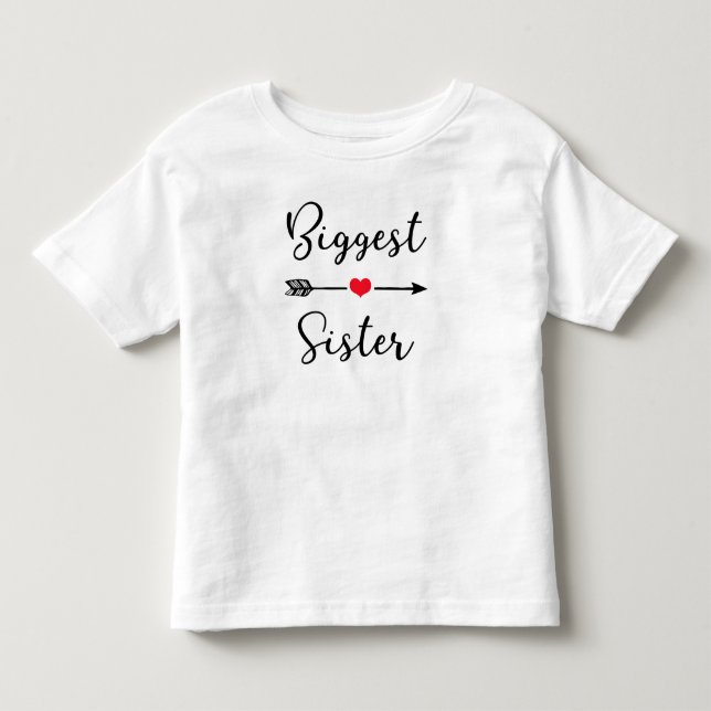 Camiseta Infantil Irmã Maior ~ Designs de Irmã (Frente)