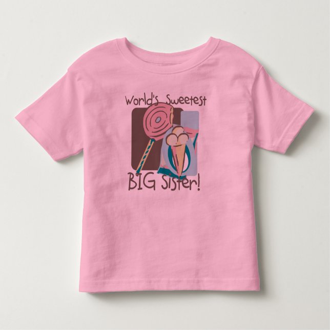 Camiseta Infantil Irmã mais doce do mundo (Frente)