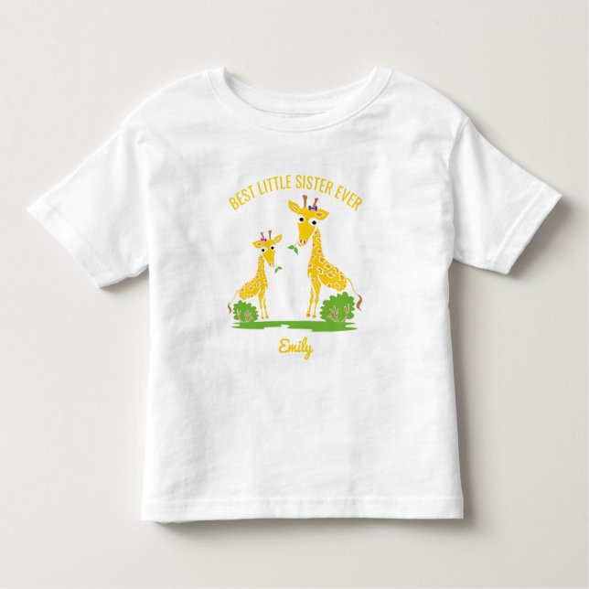 Camiseta Infantil Irmã Mais Nova Melhor de Todas Personalizada para  (Frente)