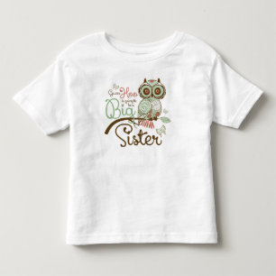 Camiseta Infantil Irmã mais velha a ser coruja
