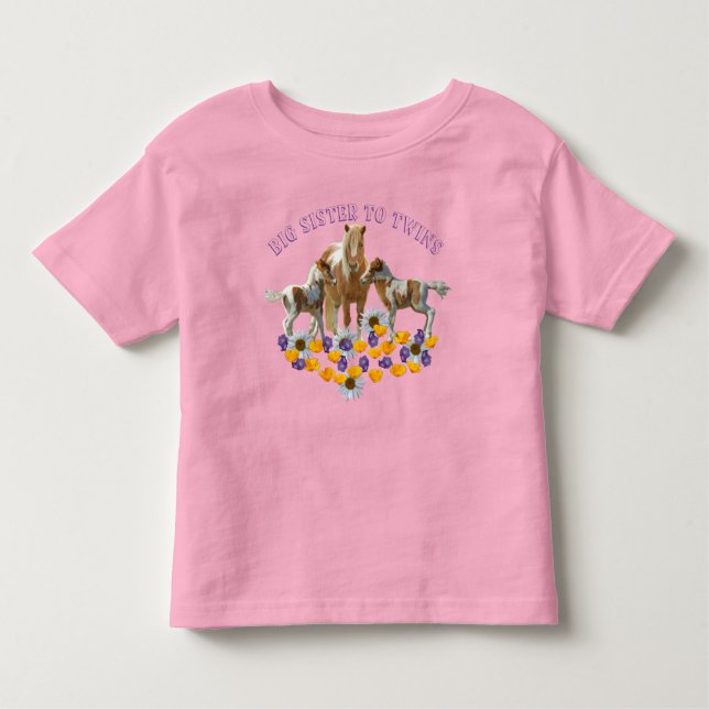 CAMISETA INFANTIL IRMÃ MAIS VELHA DE GÊMEOS (Frente)