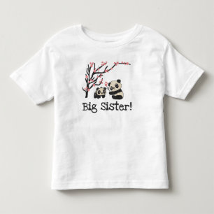 Camiseta Infantil Irmã mais velha dos ursos de panda