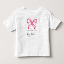 Camiseta Infantil Irmã Mais Velha no Chá de Bebê Coquette com Laço R