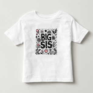 Camiseta Infantil Irmã Mais Velha Orgulhosa - Celebração Floral