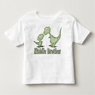 Camiseta Infantil Irmão do meio dos dinossauros