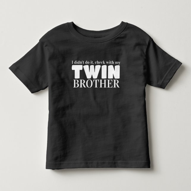 Camiseta Infantil Irmão gêmeo travesso (Frente)