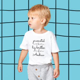 Camiseta Infantil Irmão Irmã Grande Tipografia Minimalista Moderna F